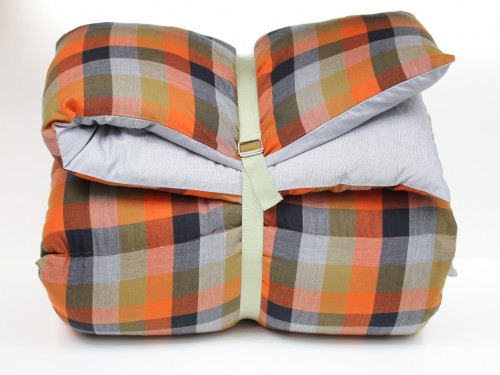 COURTEPOINTE CARREAUX ORANGE