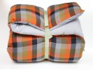 COURTEPOINTE CARREAUX ORANGE