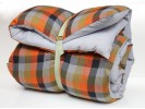COURTEPOINTE CARREAUX ORANGE