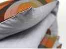 COURTEPOINTE CARREAUX ORANGE